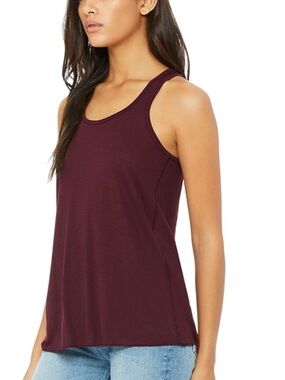 Soft & Sexy American Eagle Outfitters Women's Flowy Racerback Tank Top  Burgundy
